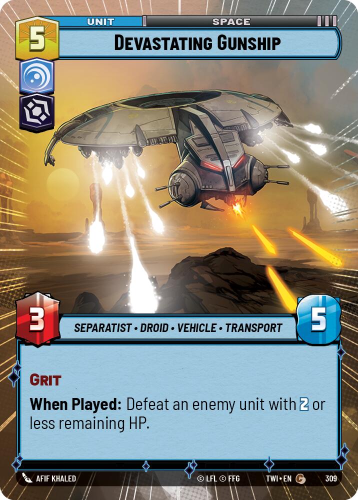 Devastating Gunship (309) (Hyperspace) (309) [Twilight of the Republic]