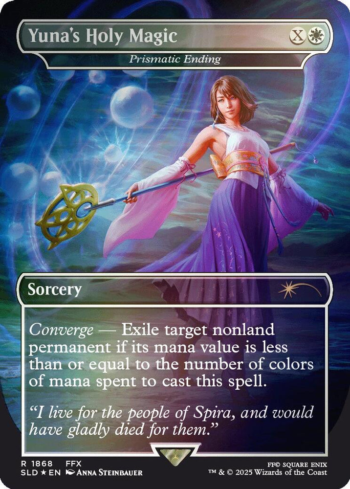 Yuna's Holy Magic - Prismatic Ending (Rainbow Foil) [Secret Lair Drop Series]
