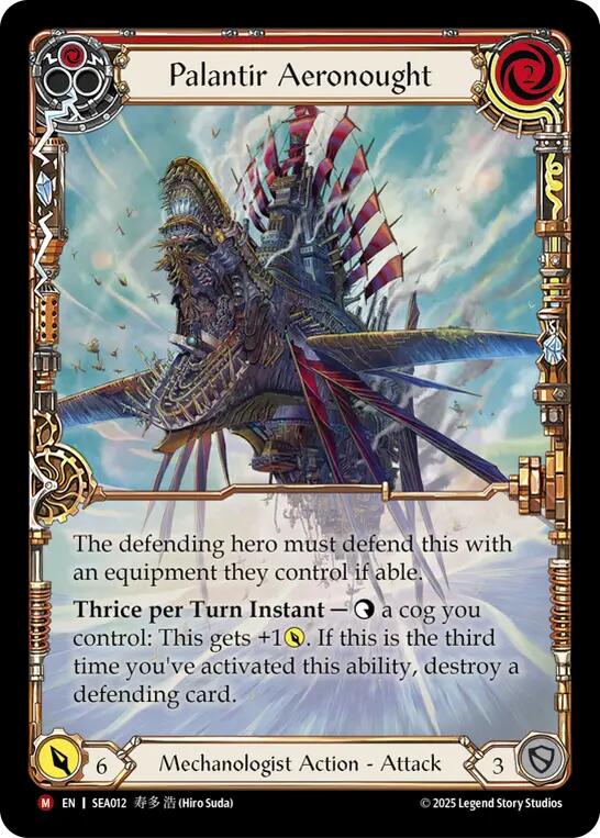 Palantir Aeronought (Extended Art) (Rainbow Foil) [SEA012] (High Seas)  Rainbow Foil