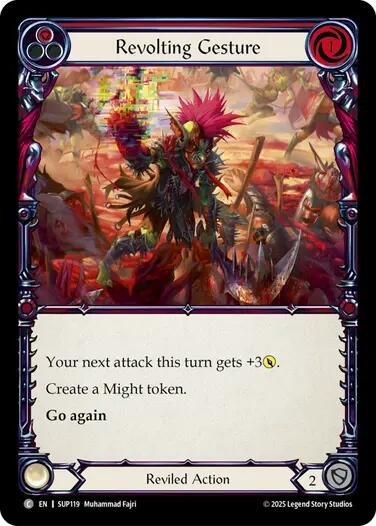 Revolting Gesture [SUP119] (Super Slam)  Rainbow Foil