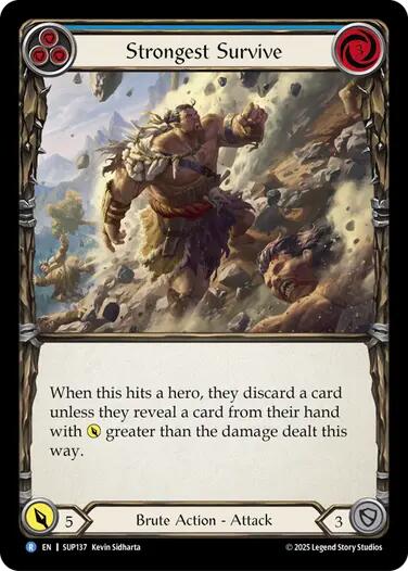Strongest Survive (Blue) [SUP137] (Super Slam)  Rainbow Foil