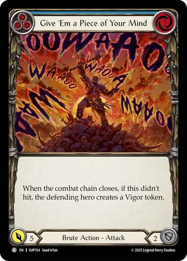 Give 'Em a Piece of Your Mind (Blue) [SUP154] (Super Slam)