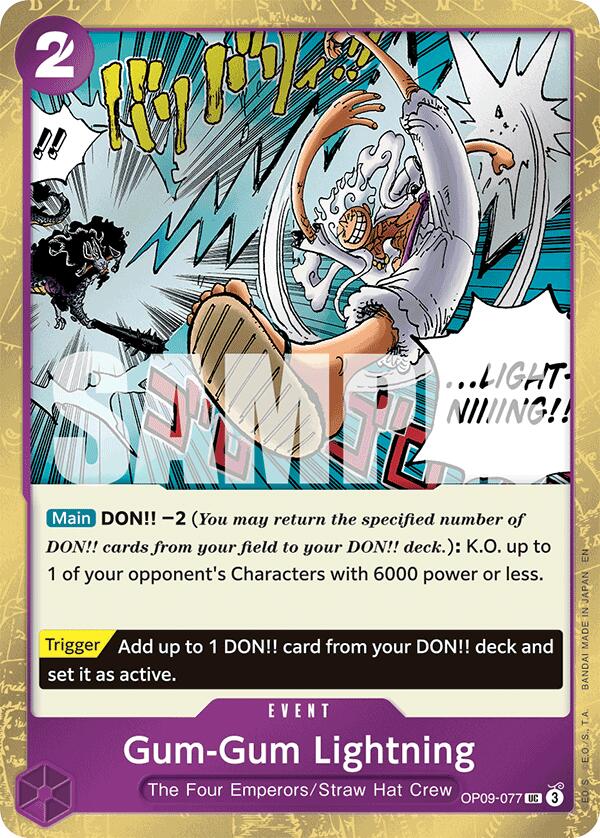 Gum-Gum Lightning (Pirate Foil) [Premium Booster -The Best- Vol. 2]