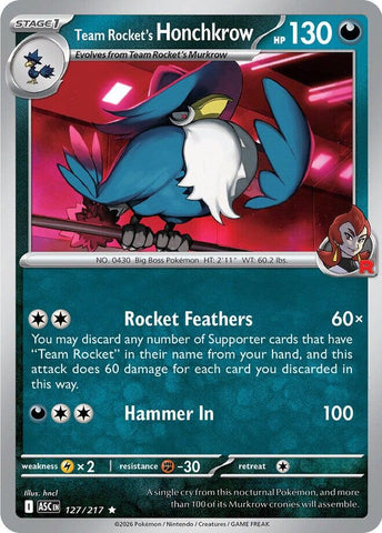 Team Rocket's Honchkrow (127/217) [Mega Evolution: Ascended Heroes]
