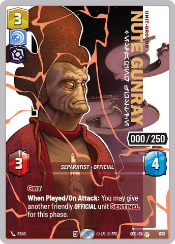 Nute Gunray - Escaping Justice (1130) (Serialized) (Rose Gold) (1130) [Secrets of Power]