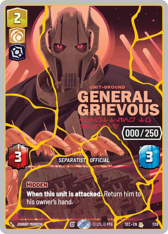 General Grievous - Scuttling to Safety (1138) (Serialized) (Gold) (1138) [Secrets of Power]