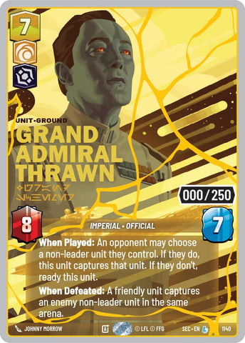 Grand Admiral Thrawn - Grand Schemer (1140) (Serialized) (Gold) (1140) [Secrets of Power]