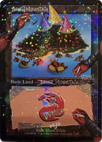 Mountain (7128) (Pool Party Foil) [Secret Lair Drop Series]