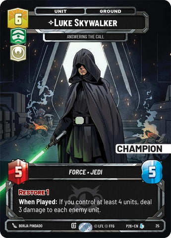 Luke Skywalker - Answering the Call (22) (Champion) (22) [Sector and Regional Promos: Season 2]