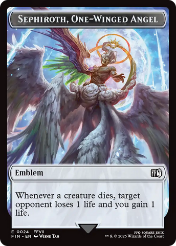 Emblem - Sephiroth, One-Winged Angel // Robot Warrior Double-Sided Token [FINAL FANTASY Tokens]