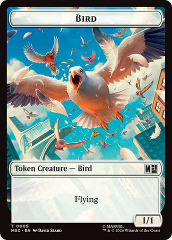 Treasure (022) // Bird (005) Double-Sided Token [Marvel Super Heroes Commander Tokens]