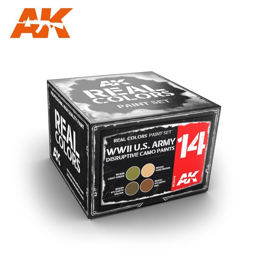 AK Interactive Real Colors WWII U.S.Army Disruptive Camo Paints Set