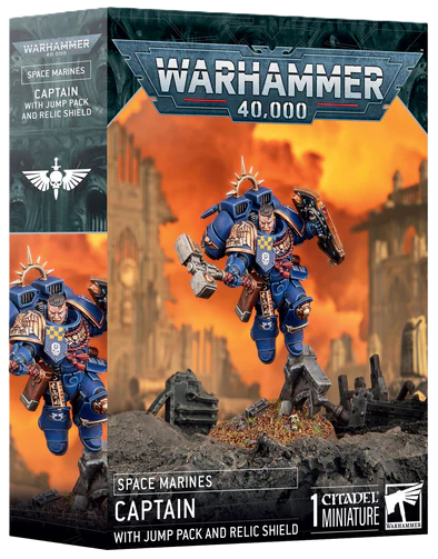Warhammer 40,000 - Space Marines - Captain with Jump Pack and Relic Shield
