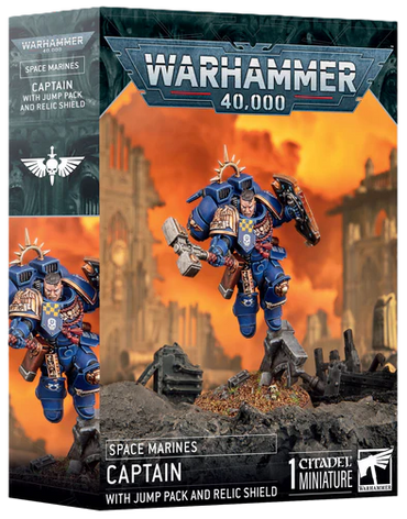 Warhammer 40,000 - Space Marines - Captain with Jump Pack and Relic Shield