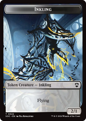 Pegasus // Inkling (0022) Double-Sided Token [Secrets of Strixhaven Commander Tokens]
