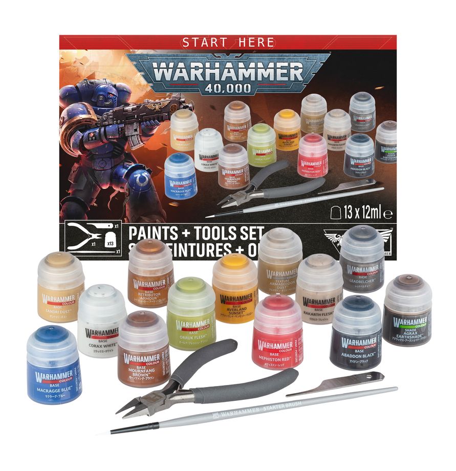Warhammer Colour Paints and Tools Set
