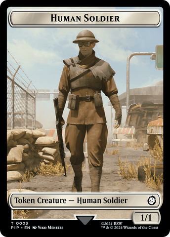 Copy // Human Soldier Double-Sided Token [Fallout Tokens]