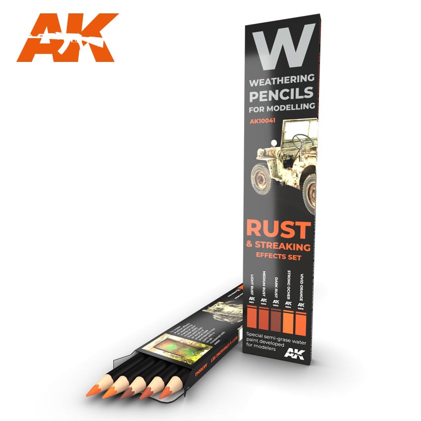 AK Interactive Weathering Pencil Set - Rust and Streaking