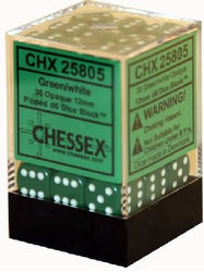 CHESSEX D6 12mm x36 Opaque (Various)